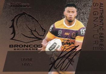 2020 NRL Traders - Authentic Signature Bronze #ASB 01 Payne Haas Front